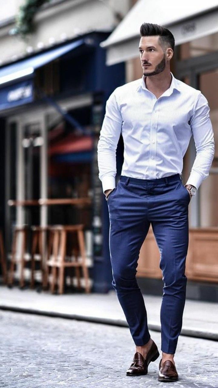 Navy pants combination