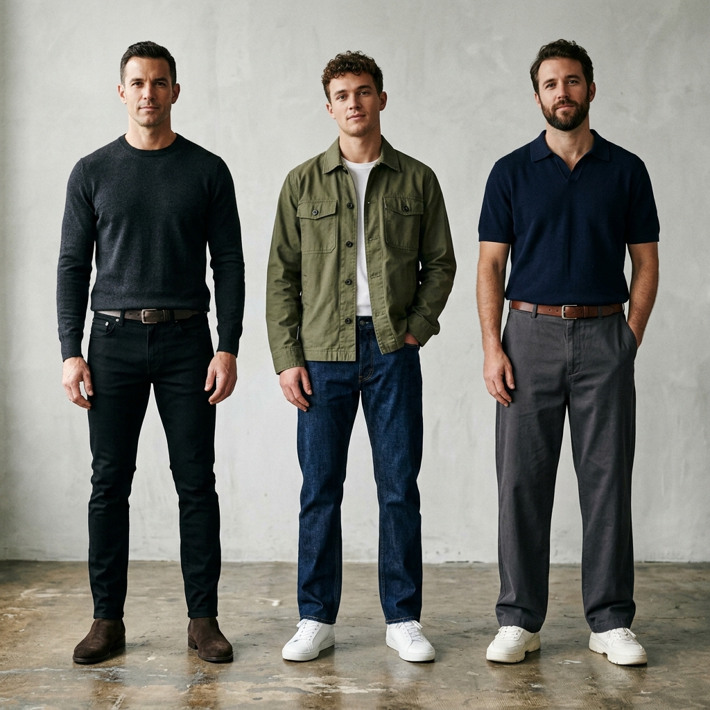 Types of men's pant fits