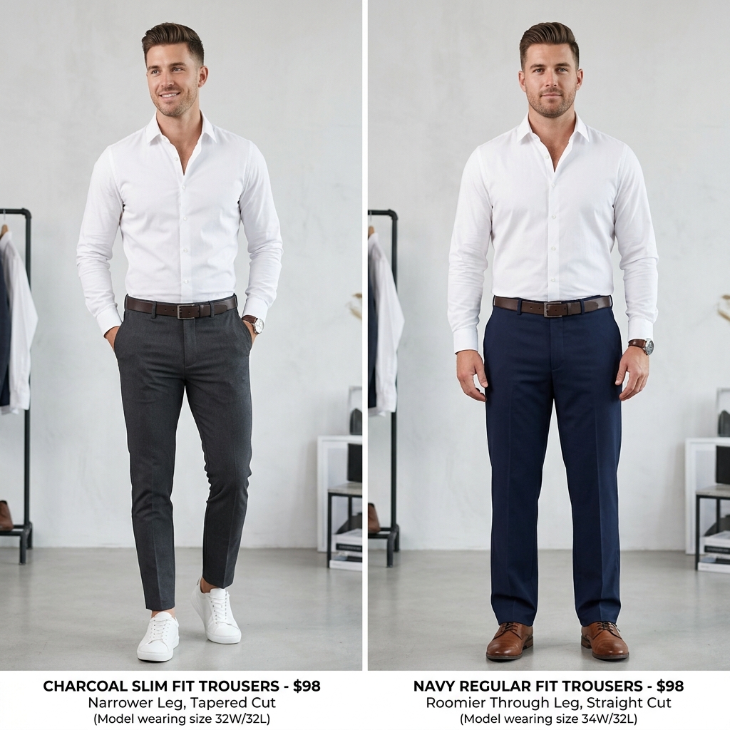 Slim fit vs Regular fit comparison